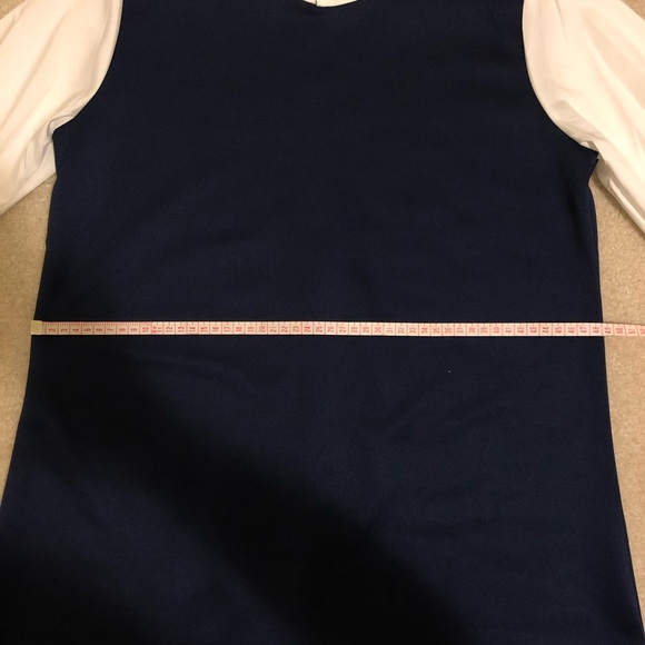 đź’śMock Two-Piece Long Sleeved A-Line Mini Dress - Picture 6 of 7